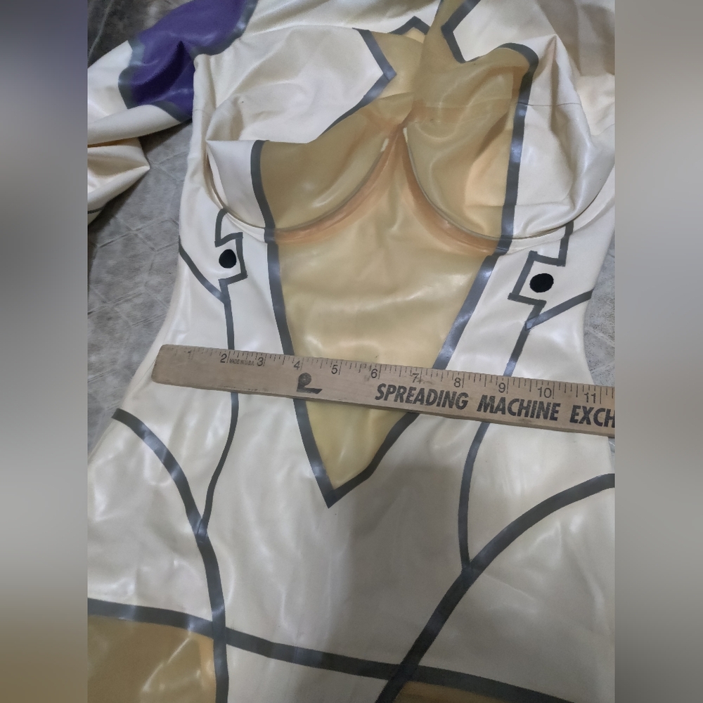 Latex Space Girl Cosplay Jumpsuit Catsuit XS - Picture 4 of 8